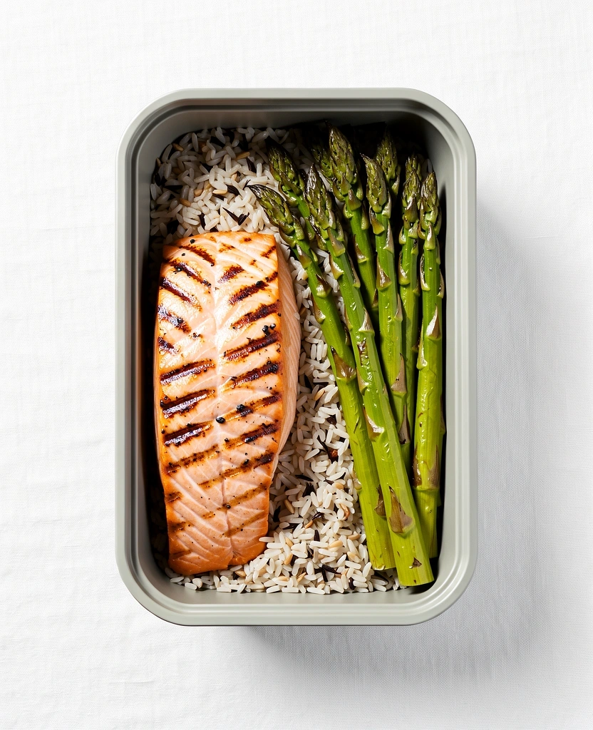 Premium healthy meal presentation